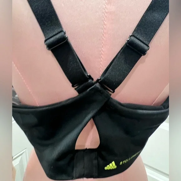 NWT ADIDAS by STELLA McCARTNEY TruePace Sports Bra High Support Black XLDD - Picture 9 of 16